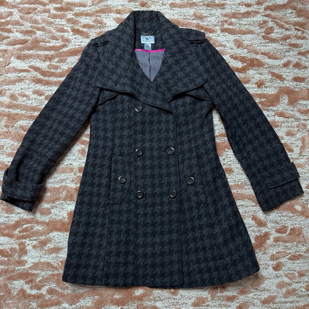 Weatherington Women’s Wool-Blend Button Front Coat – Size S